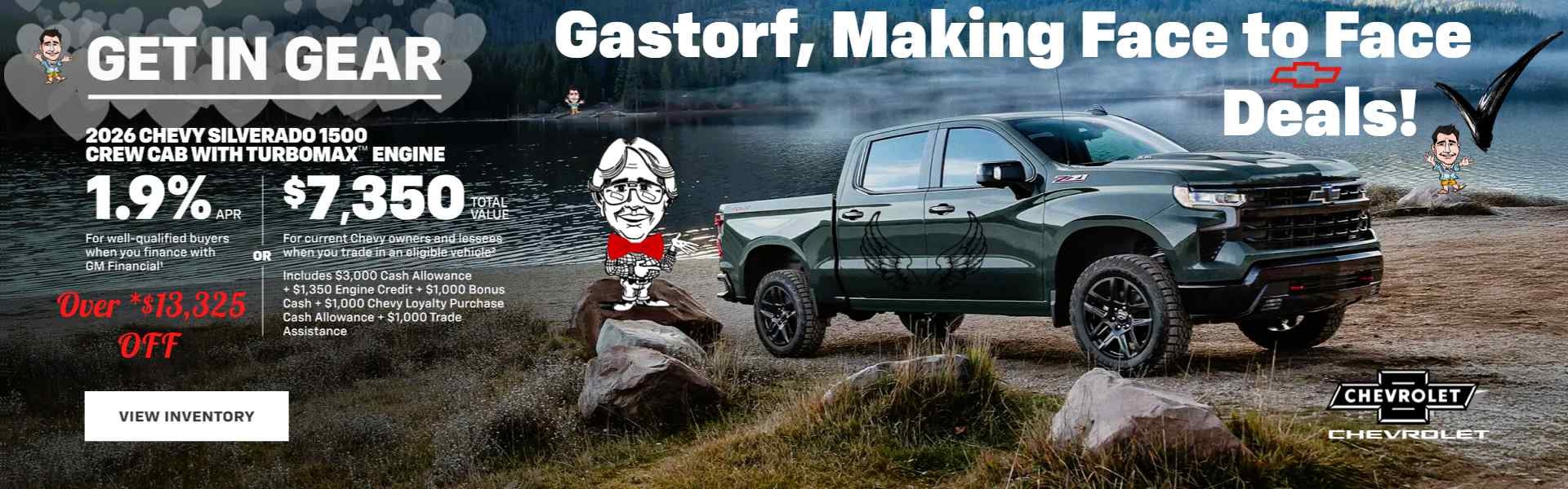 2026 Chevy Silverado 1500 Crew Cab with TurboMax Engine. 0% 