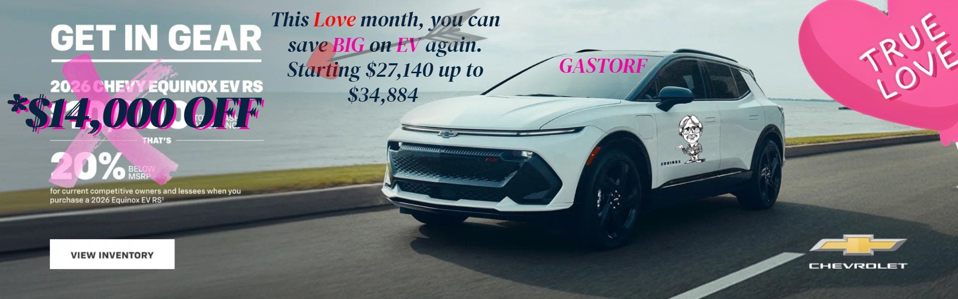 2026 Chevy Equinox EV RS. $10,000 Total Cash Allowance. That