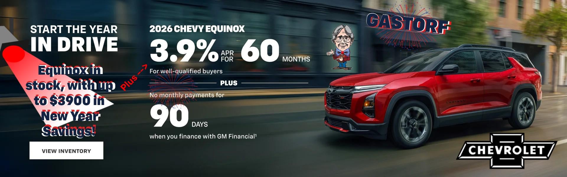 2026 Chevy Equinox. 3.9% APR for 60 Months For well-qualifie