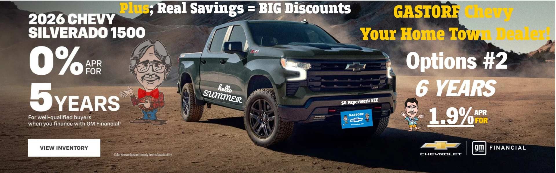 2026 Chevy Silverado 1500. 0% APR for 5 years for well-quali