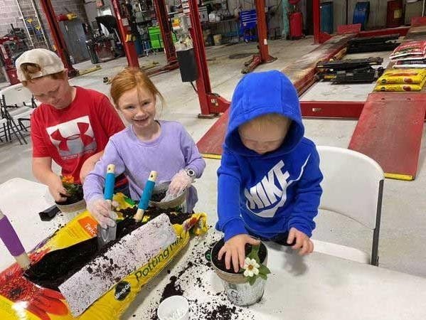 kids working on activities